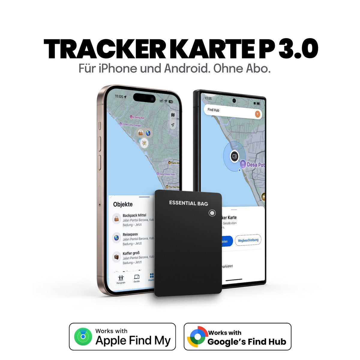 Tracker Karte 3.0 Apple & Android